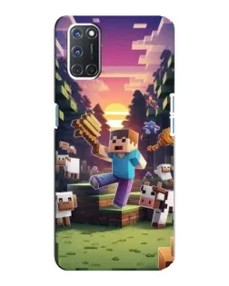 Чехол для OPPO A92 с картинкой «Стив на ферме» Чехол для OPPO A92 с картинкой «Стив на ферме»