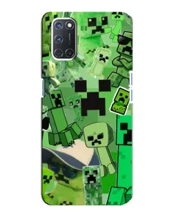 Чохол для OPPO A92 з картинкою «Кріпери Minecraft»