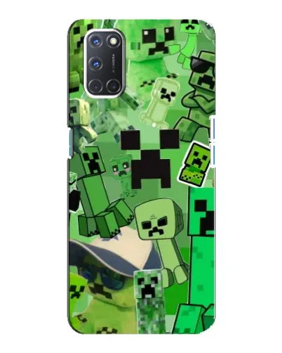 Чохол для OPPO A92 з картинкою «Кріпери Minecraft»