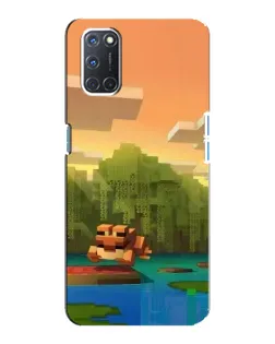 Чохол для OPPO A92 з картинкою «Майнкрафт захід сонця»