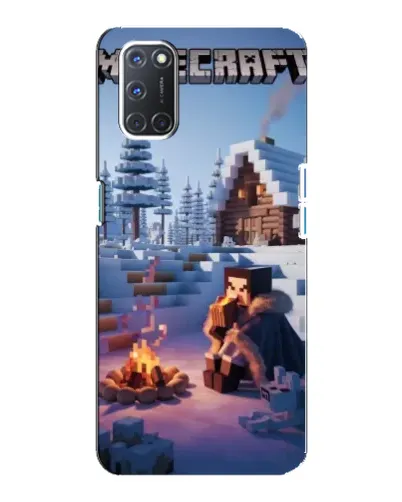 Чохол для OPPO A92 з картинкою «Зимовий Minecraft»