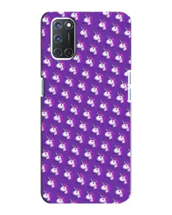 Чехол для OPPO A92 с картинкой «Единороги на фиолетовом»