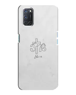 Чохол для OPPO A92 з картинкою «Івана 3:16 Хрест»