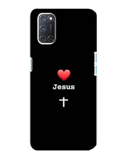 Чохол для OPPO A92 з картинкою «Серце - Jesus»