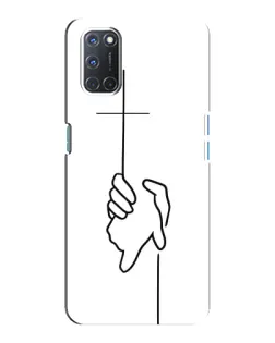 Чохол для OPPO A92 з картинкою «Рука тримає»