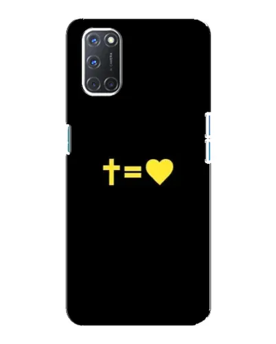 Чохол для OPPO A92 з картинкою «Серце та Хрест»