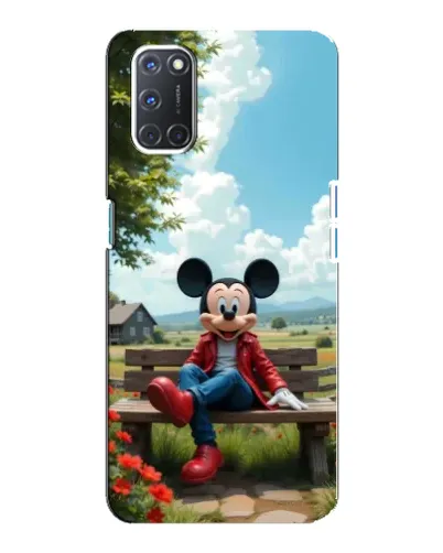 Чехол для OPPO A92 с картинкой «Микки на скамейке» Чехол для OPPO A92 с картинкой «Микки на скамейке»