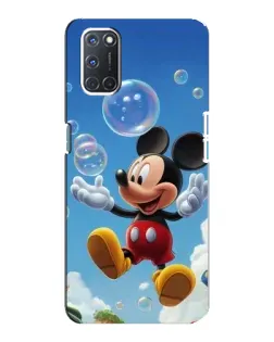 Чехол для OPPO A92 с картинкой «Mickey и мыльные пузыри»