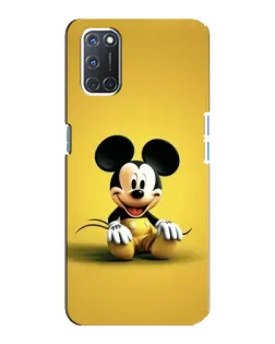Чехол для OPPO A92 с картинкой «Микки на желтом»