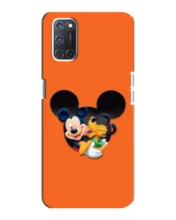 Чехол для OPPO A92 с картинкой «Сердце Микки Минни»