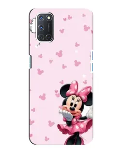 Чехол для OPPO A92 с картинкой «Минни Маус и сердечки»