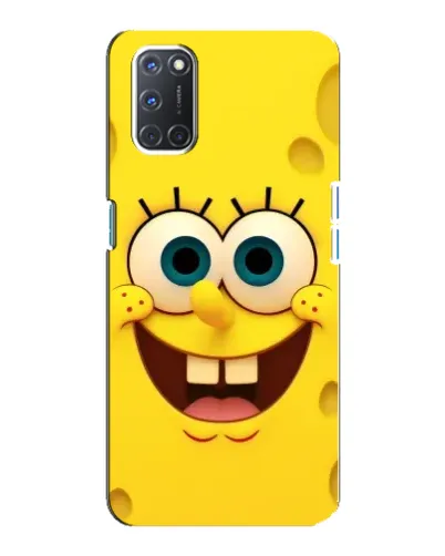 Чехол для OPPO A92 с картинкой «Губка Боб улыбка»