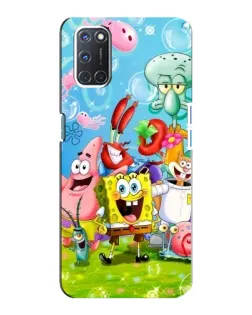 Чехол для OPPO A92 с картинкой «Губка Боб и друзья»