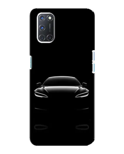 Чехол для OPPO A92 с картинкой «Силуэт Tesla Night»