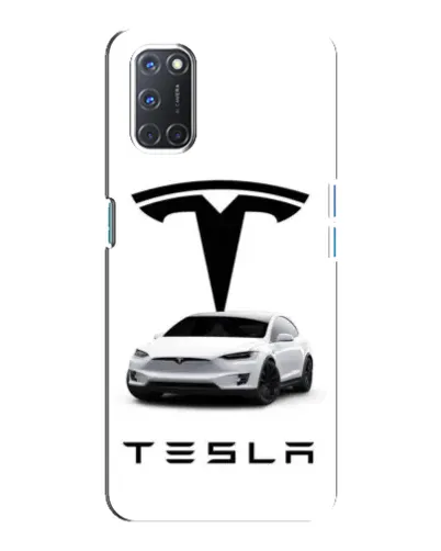 Чехол для OPPO A92 с картинкой «Tesla White Style»