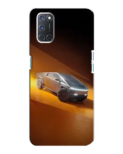 Чехол для OPPO A92 с картинкой «Cybertruck в пустыне»