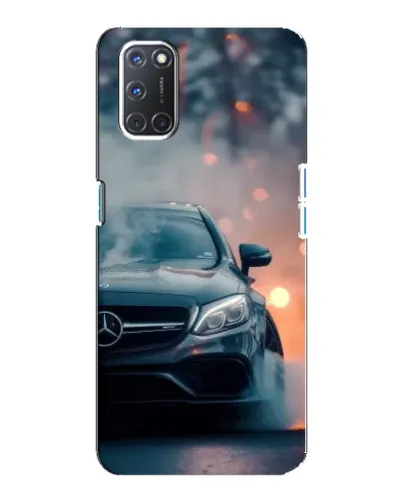 Чехол для OPPO A92 с картинкой «Mercedes — ночной город»