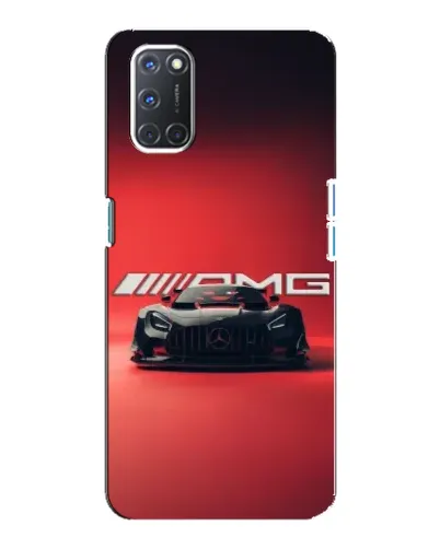 Чехол для OPPO A92 с картинкой «Mercedes AMG — красная линия»