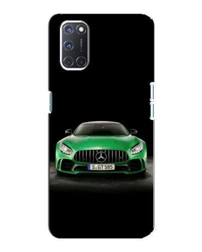 Чехол для OPPO A92 с картинкой «Mercedes — неоновый лого»