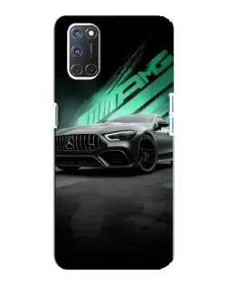 Чехол для OPPO A92 с картинкой «Темный Mercedes AMG»