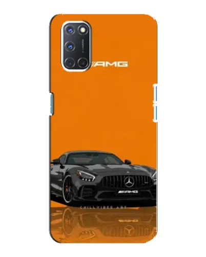 Чехол для OPPO A92 с картинкой «Оранжевый Mercedes AMG»