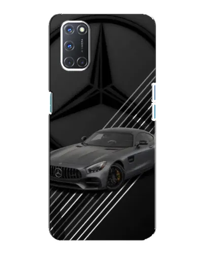 Чехол для OPPO A92 с картинкой «Mercedes AMG — графика»