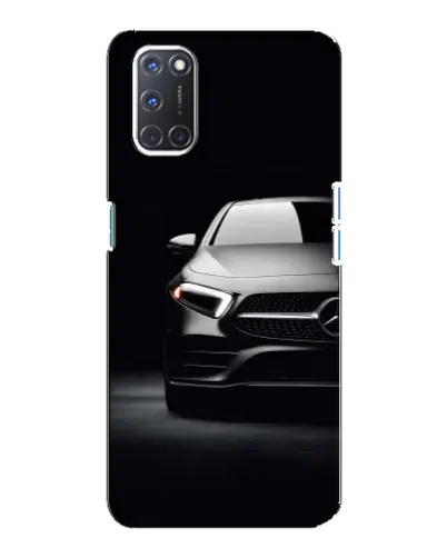 Чехол для OPPO A92 с картинкой «Свет фар Mercedes»