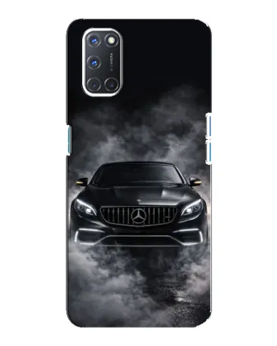 Чехол для OPPO A92 с картинкой «Mercedes в дыму»