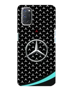Чехол для OPPO A92 с картинкой «Mercedes — бирюзовый акцент»