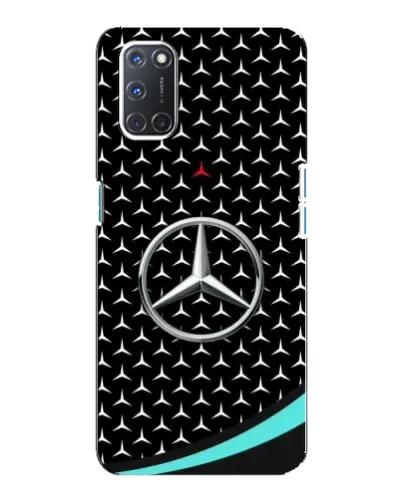 Чехол для OPPO A92 с картинкой «Mercedes — бирюзовый акцент»