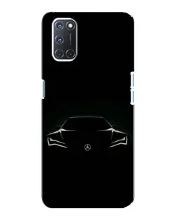 Чехол для OPPO A92 с картинкой «Mercedes — силуэт авто»