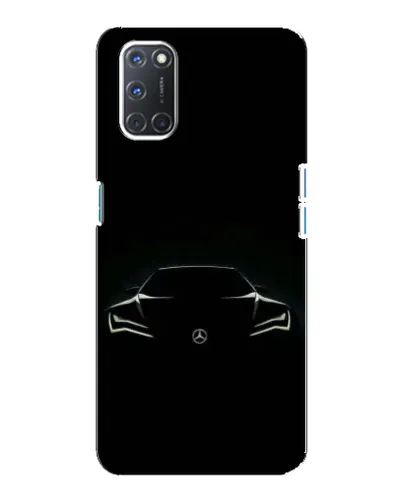 Чехол для OPPO A92 с картинкой «Mercedes — силуэт авто» Чехол для OPPO A92 с картинкой «Mercedes — силуэт авто»