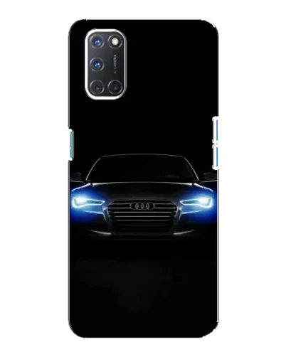 Чехол для OPPO A92 с картинкой «Audi в неоне»