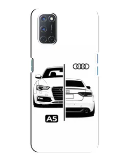 Чехол для OPPO A92 с картинкой «Audi — контрастный дизайн»