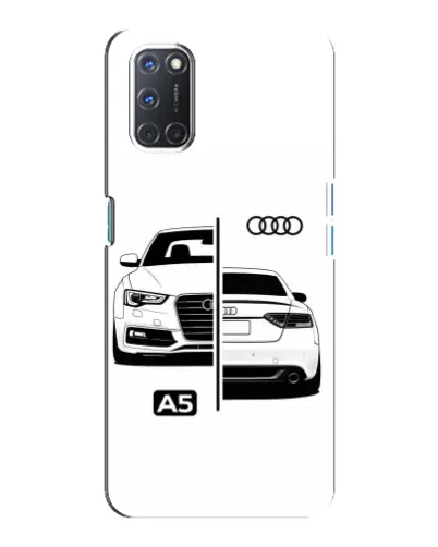 Чехол для OPPO A92 с картинкой «Audi — контрастный дизайн»
