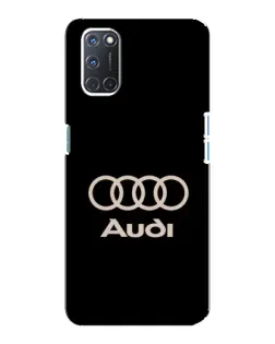 Чехол для OPPO A92 с картинкой «Audi — золотой логотип»