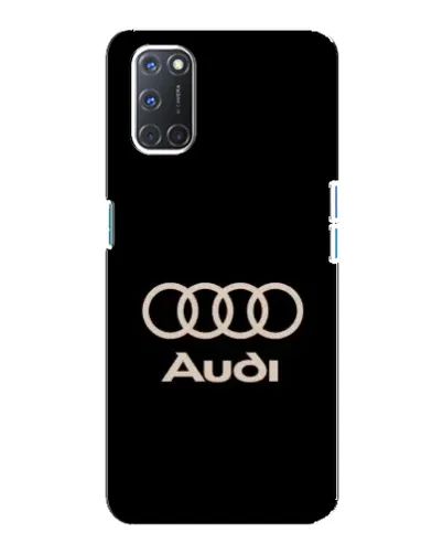 Чехол для OPPO A92 с картинкой «Audi — золотой логотип»