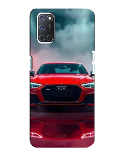 Чехол для OPPO A92 с картинкой «Audi RS — красный стиль»