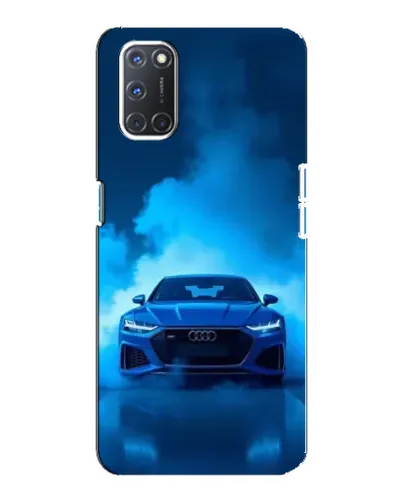 Чехол для OPPO A92 с картинкой «Audi — голубая энергия»
