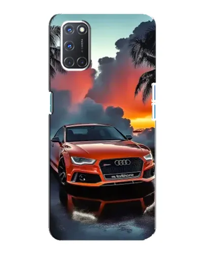 Чехол для OPPO A92 с картинкой «Audi — закат»