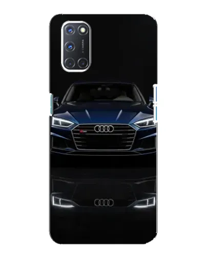 Чехол для OPPO A92 с картинкой «Audi — ночное отражение»