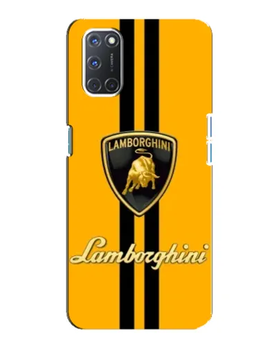 Чехол для OPPO A92 с картинкой «Lamborghini Stripe желтый»