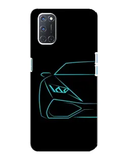 Чехол для OPPO A92 с картинкой «Голубой силуэт Lamborghini» Чехол для OPPO A92 с картинкой «Голубой силуэт Lamborghini»