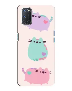 Чехол для OPPO A92 с картинкой «Pusheen трио»