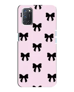 Чохол для OPPO A92 з картинкою «Чорні банти Coquette»
