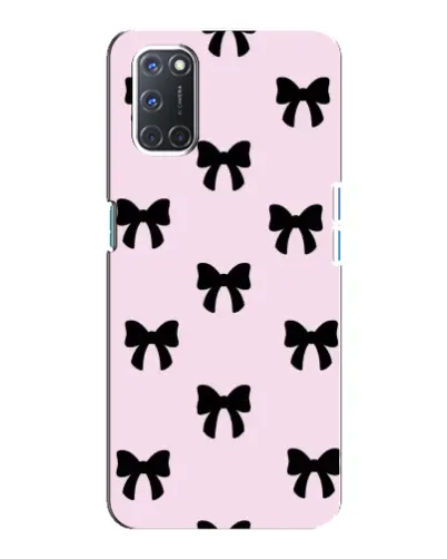 Чохол для OPPO A92 з картинкою «Чорні банти Coquette»