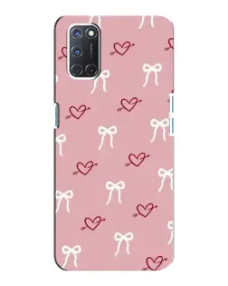 Чохол для OPPO A92 з картинкою «Серця та банти»