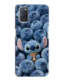 Чехол для OPPO A92 с картинкой «Стич и голубика» Чехол для OPPO A92 с картинкой «Стич и голубика»