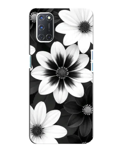 Чехол для OPPO A92 с картинкой «Монохромные астры» Чехол для OPPO A92 с картинкой «Монохромные астры»