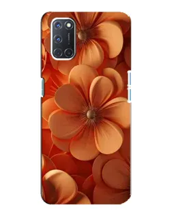 Чехол для OPPO A92 с картинкой «Оранжевый макро цветок»